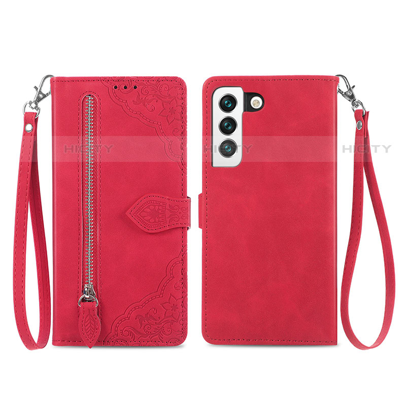 Handytasche Stand Schutzhülle Flip Leder Hülle Modisch Muster S03D für Samsung Galaxy S23 5G Rot Plus