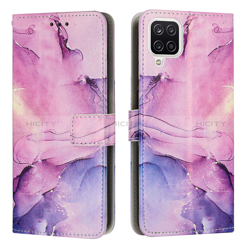 Handytasche Stand Schutzhülle Flip Leder Hülle Modisch Muster Y01X für Samsung Galaxy M12 Violett