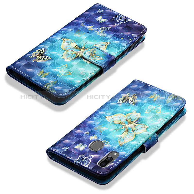 Handytasche Stand Schutzhülle Flip Leder Hülle Modisch Muster Y03B für Samsung Galaxy A20