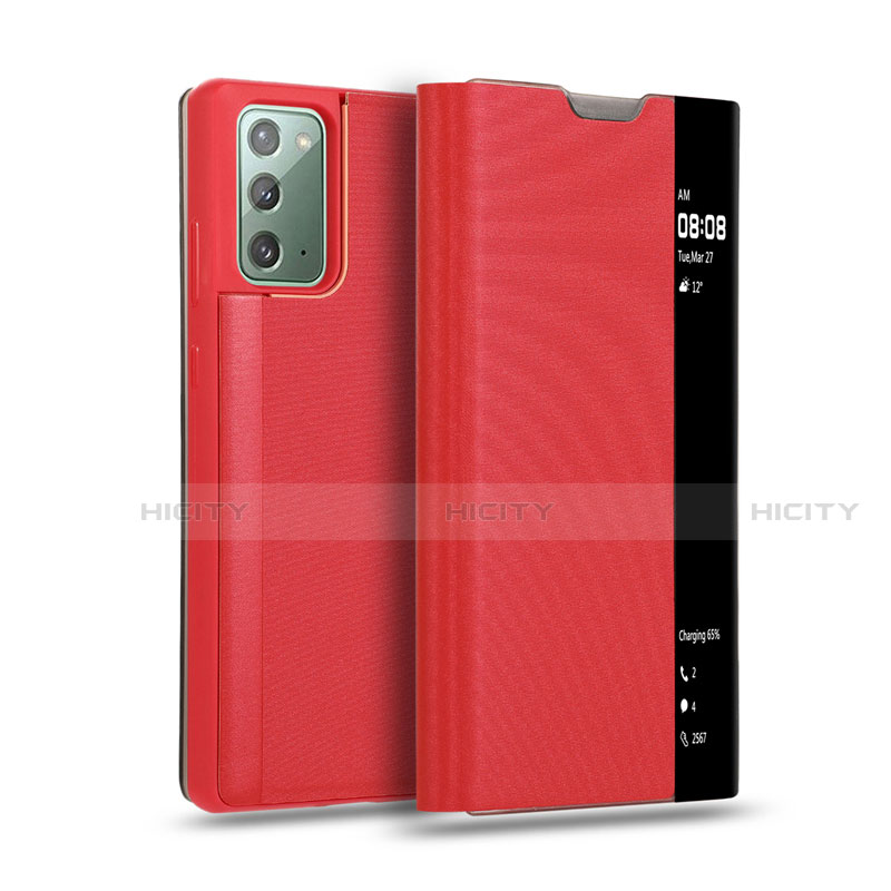 Handytasche Stand Schutzhülle Flip Leder Hülle N01 für Samsung Galaxy Note 20 5G Rot Plus