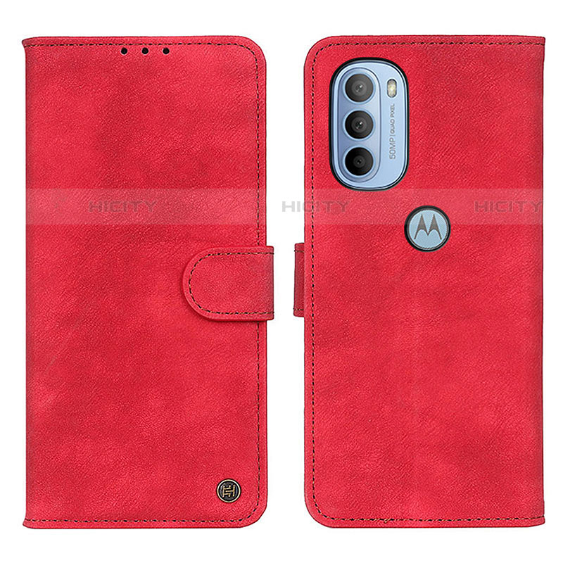 Handytasche Stand Schutzhülle Flip Leder Hülle N06P für Motorola Moto G41 Rot