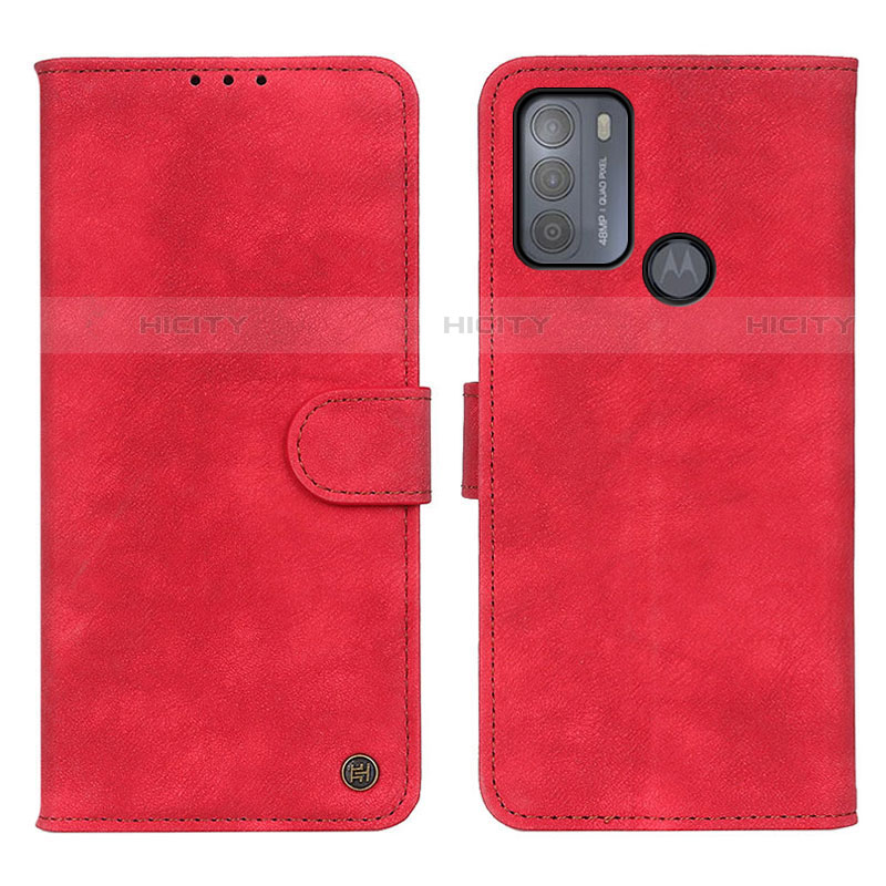 Handytasche Stand Schutzhülle Flip Leder Hülle N06P für Motorola Moto G50 Rot Plus