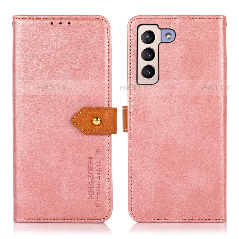 Handytasche Stand Schutzhülle Flip Leder Hülle N07P für Samsung Galaxy S22 Plus 5G Rosa Plus