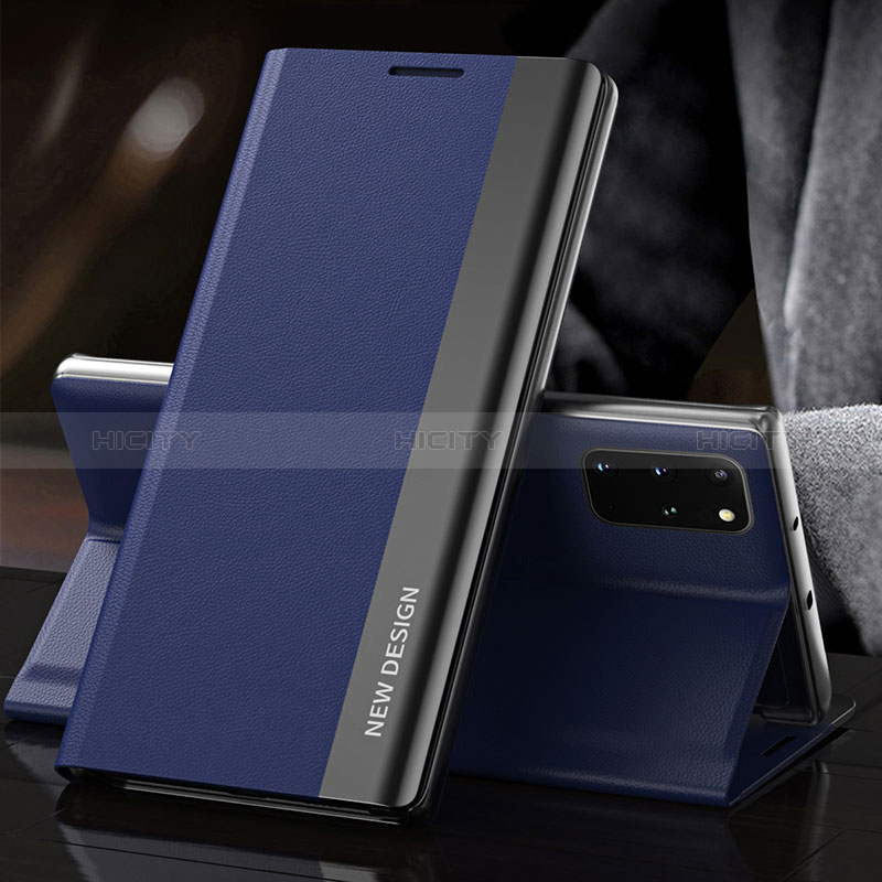 Handytasche Stand Schutzhülle Flip Leder Hülle QH2 für Samsung Galaxy S20 Plus Blau