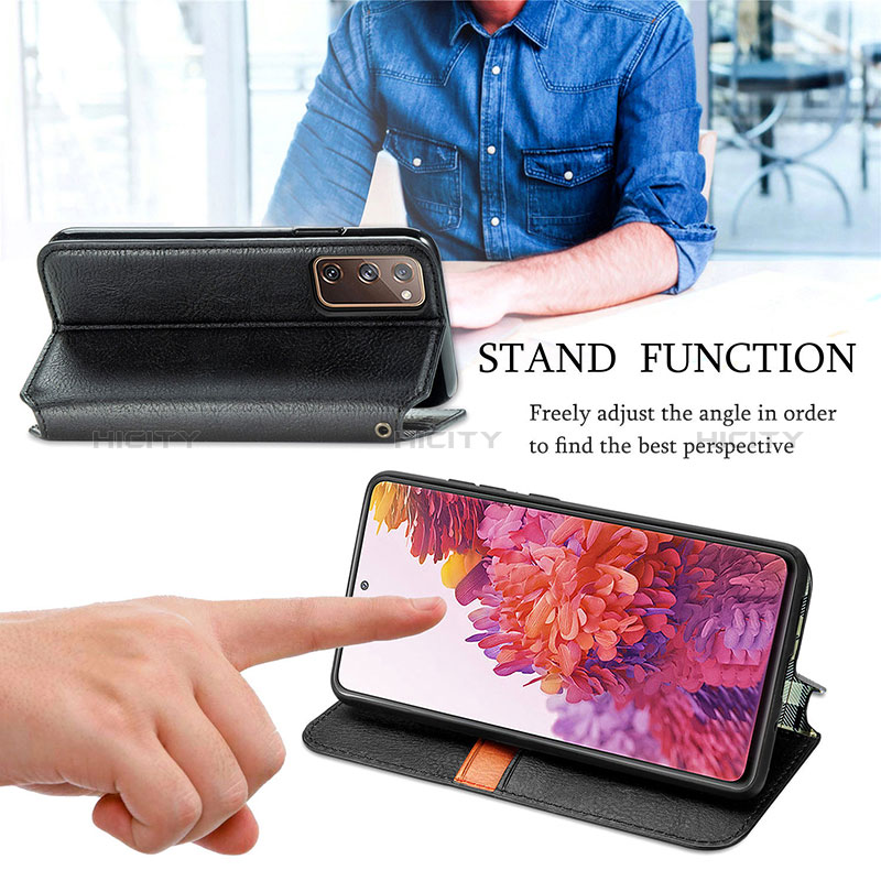 Handytasche Stand Schutzhülle Flip Leder Hülle S01D für Samsung Galaxy S20 FE (2022) 5G
