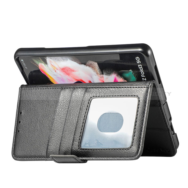 Handytasche Stand Schutzhülle Flip Leder Hülle S01D für Samsung Galaxy Z Fold3 5G groß