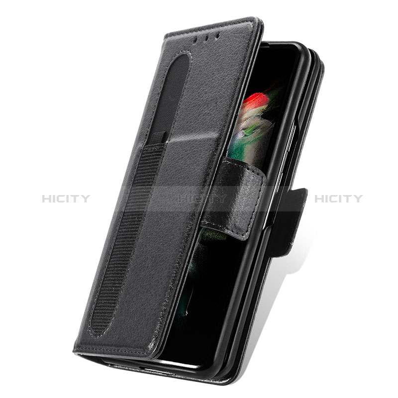 Handytasche Stand Schutzhülle Flip Leder Hülle S01D für Samsung Galaxy Z Fold3 5G groß