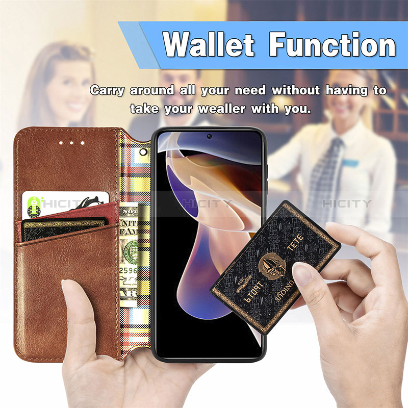 Handytasche Stand Schutzhülle Flip Leder Hülle S01D für Xiaomi Redmi Note 11 Pro+ Plus 5G