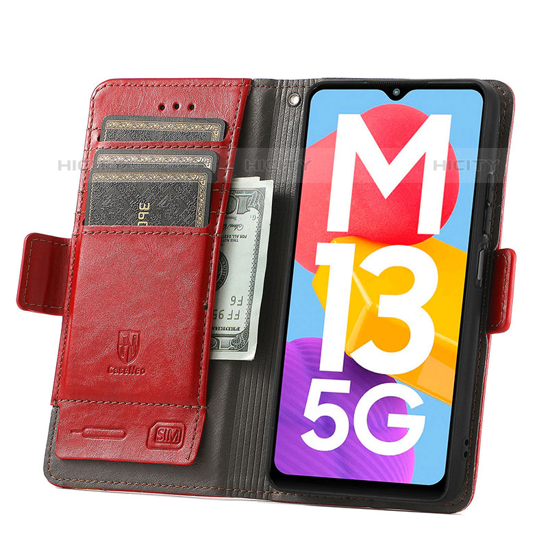 Handytasche Stand Schutzhülle Flip Leder Hülle S02D für Samsung Galaxy M13 5G