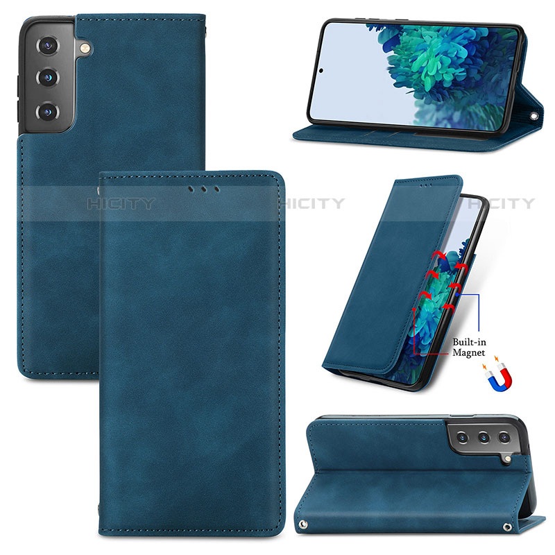 Handytasche Stand Schutzhülle Flip Leder Hülle S04D für Samsung Galaxy S22 5G groß