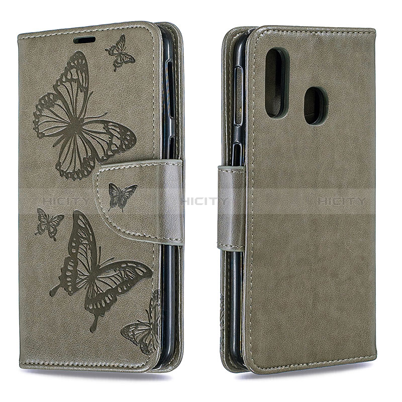 Handytasche Stand Schutzhülle Flip Leder Hülle Schmetterling B01F für Samsung Galaxy A40