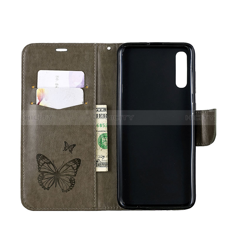 Handytasche Stand Schutzhülle Flip Leder Hülle Schmetterling B01F für Samsung Galaxy A70