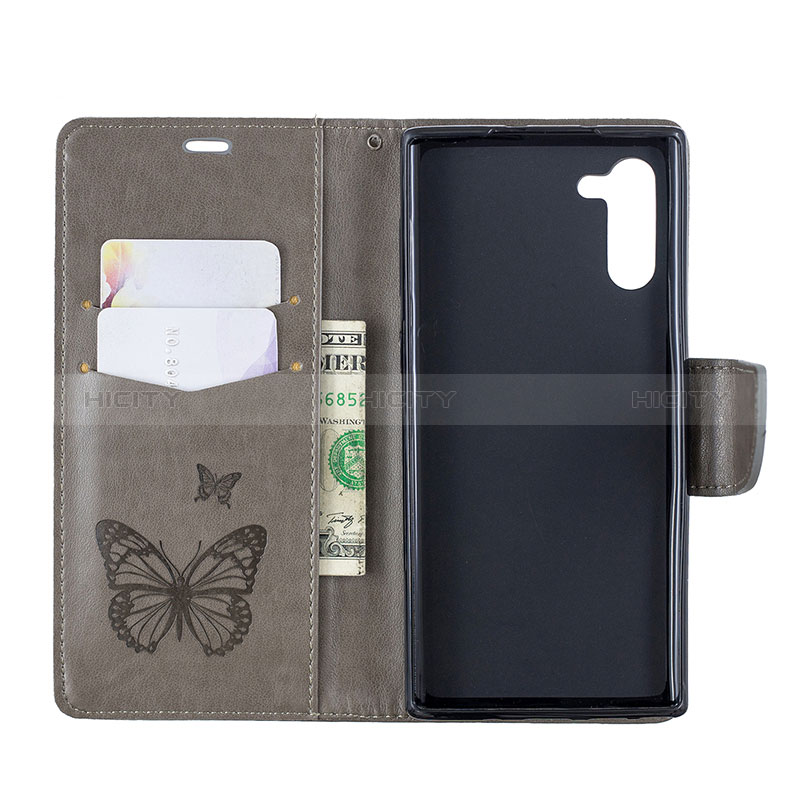 Handytasche Stand Schutzhülle Flip Leder Hülle Schmetterling B01F für Samsung Galaxy Note 10 5G