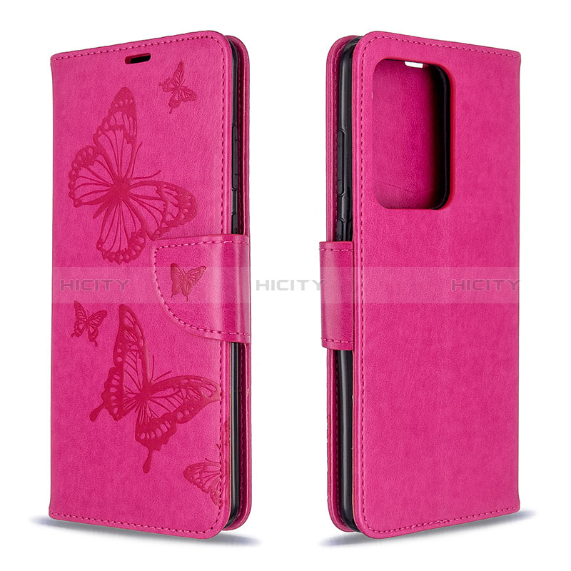 Handytasche Stand Schutzhülle Flip Leder Hülle Schmetterling B01F für Samsung Galaxy S20 Plus