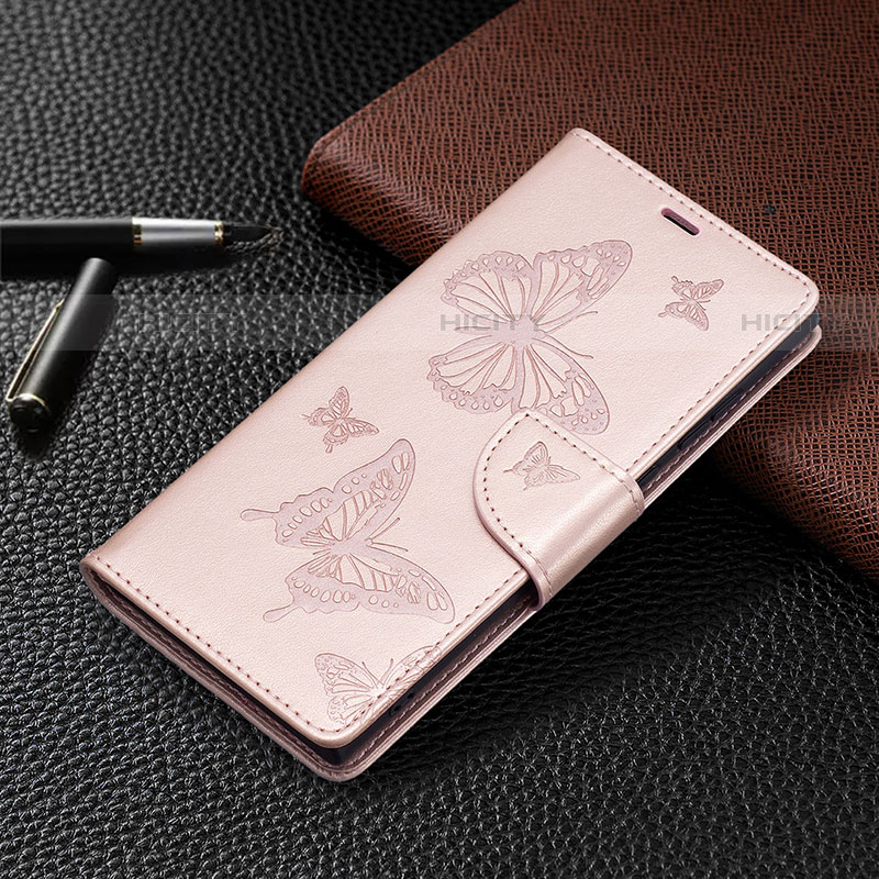 Handytasche Stand Schutzhülle Flip Leder Hülle Schmetterling B13F für Samsung Galaxy S21 Ultra 5G
