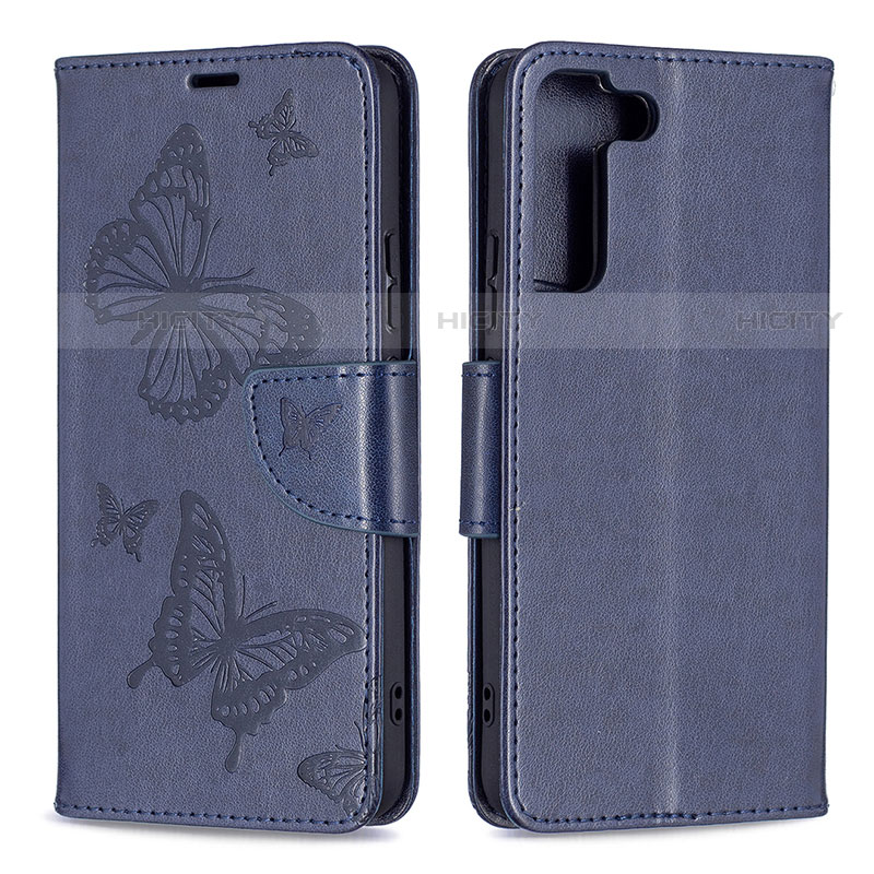 Handytasche Stand Schutzhülle Flip Leder Hülle Schmetterling B13F für Samsung Galaxy S23 Plus 5G groß