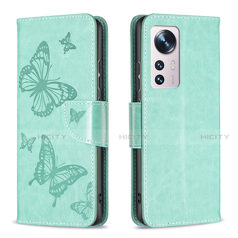Handytasche Stand Schutzhülle Flip Leder Hülle Schmetterling B13F für Xiaomi Mi 12 5G