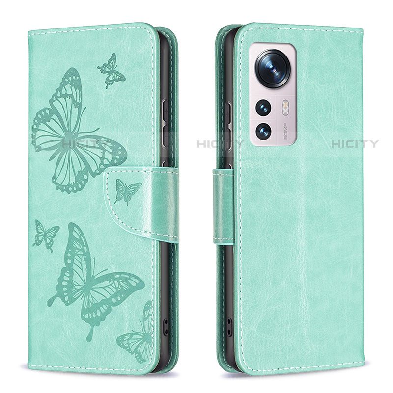 Handytasche Stand Schutzhülle Flip Leder Hülle Schmetterling B13F für Xiaomi Mi 12S 5G
