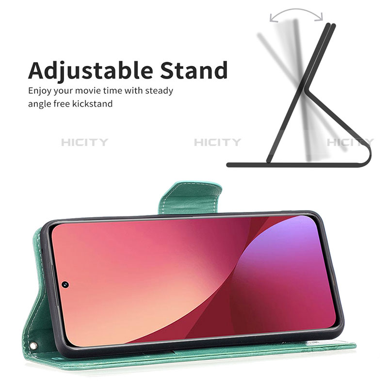 Handytasche Stand Schutzhülle Flip Leder Hülle Schmetterling B13F für Xiaomi Mi 12X 5G