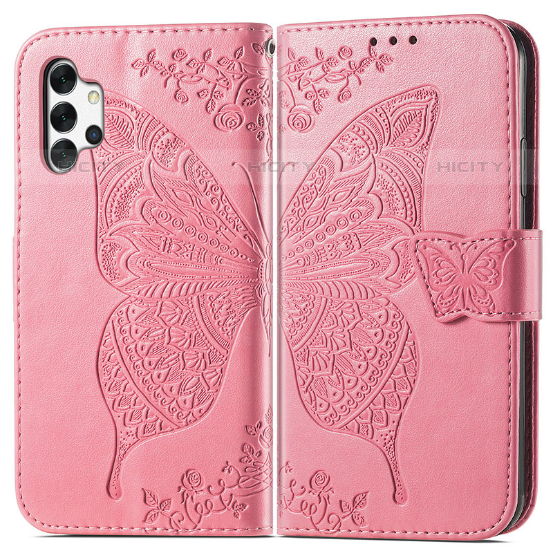 Handytasche Stand Schutzhülle Flip Leder Hülle Schmetterling für Samsung Galaxy M32 5G