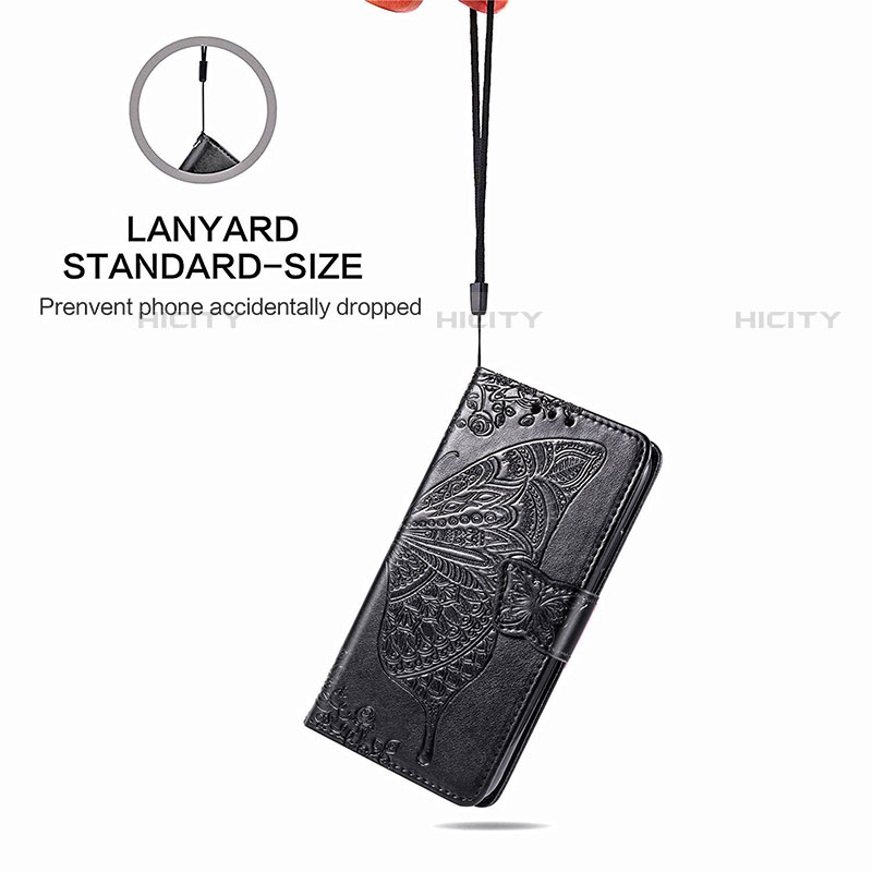 Handytasche Stand Schutzhülle Flip Leder Hülle Schmetterling für Samsung Galaxy S21 Plus 5G groß