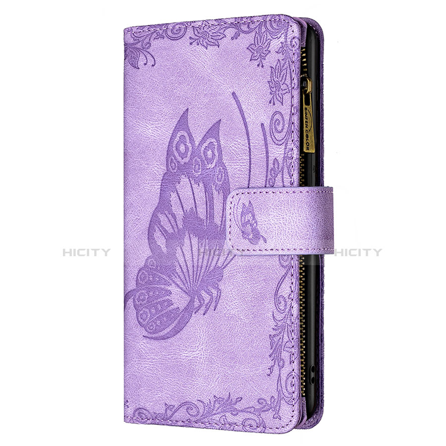 Handytasche Stand Schutzhülle Flip Leder Hülle Schmetterling L08 für Apple iPhone 14 Violett