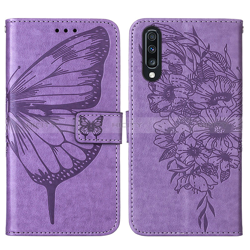 Handytasche Stand Schutzhülle Flip Leder Hülle Schmetterling Y01B für Samsung Galaxy A70