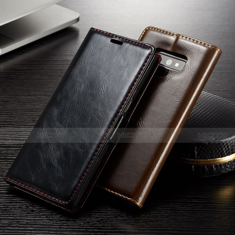 Handytasche Stand Schutzhülle Flip Leder Hülle T01 für Samsung Galaxy Note 9 groß