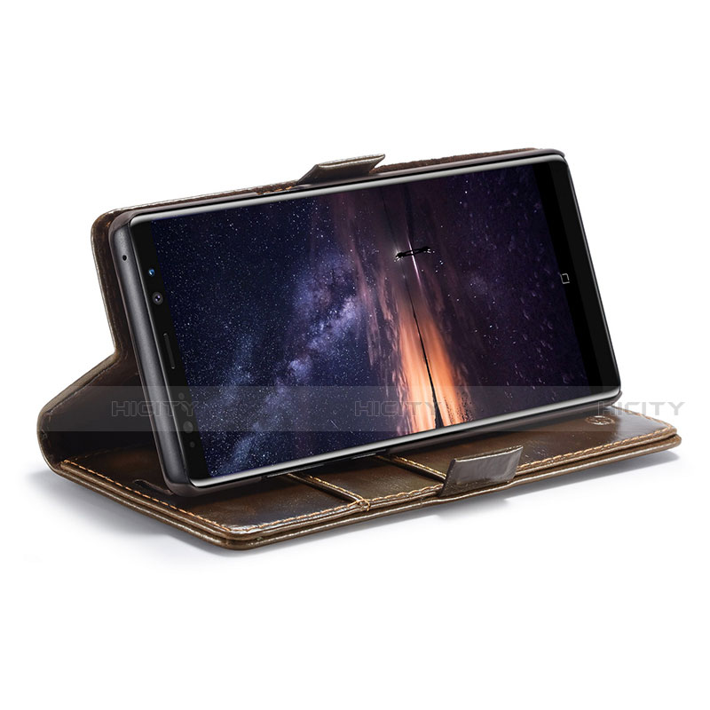 Handytasche Stand Schutzhülle Flip Leder Hülle T01 für Samsung Galaxy Note 9 groß