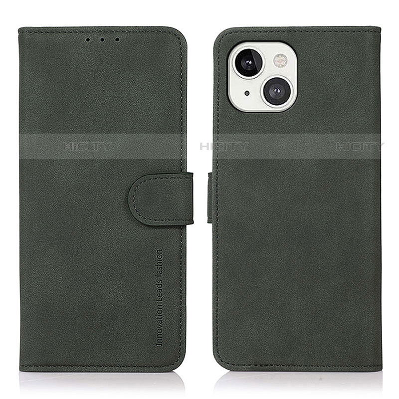 Handytasche Stand Schutzhülle Flip Leder Hülle T02 für Apple iPhone 14 Grün
