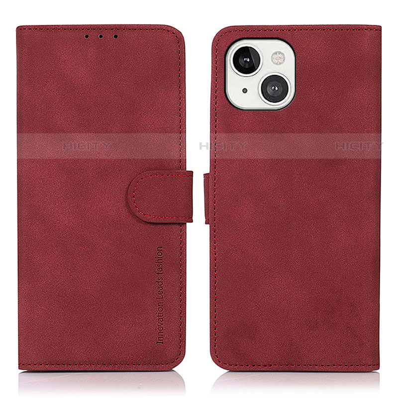 Handytasche Stand Schutzhülle Flip Leder Hülle T02 für Apple iPhone 14 Rot