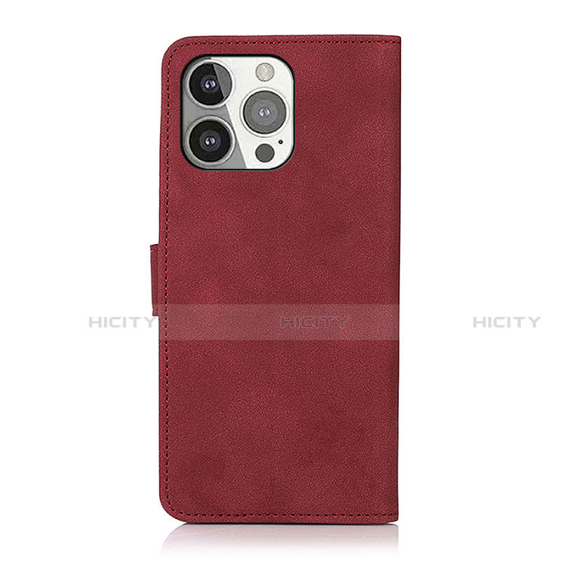 Handytasche Stand Schutzhülle Flip Leder Hülle T02 für Apple iPhone 15 Pro groß