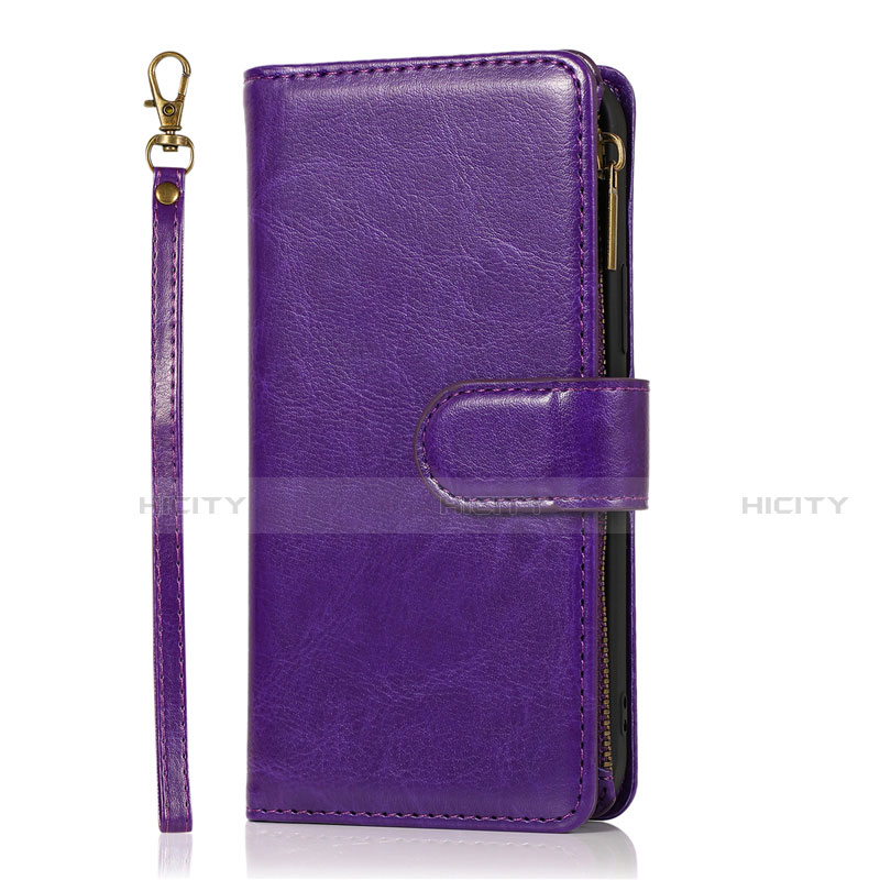 Handytasche Stand Schutzhülle Flip Leder Hülle T04 für Apple iPhone 12 Pro Violett