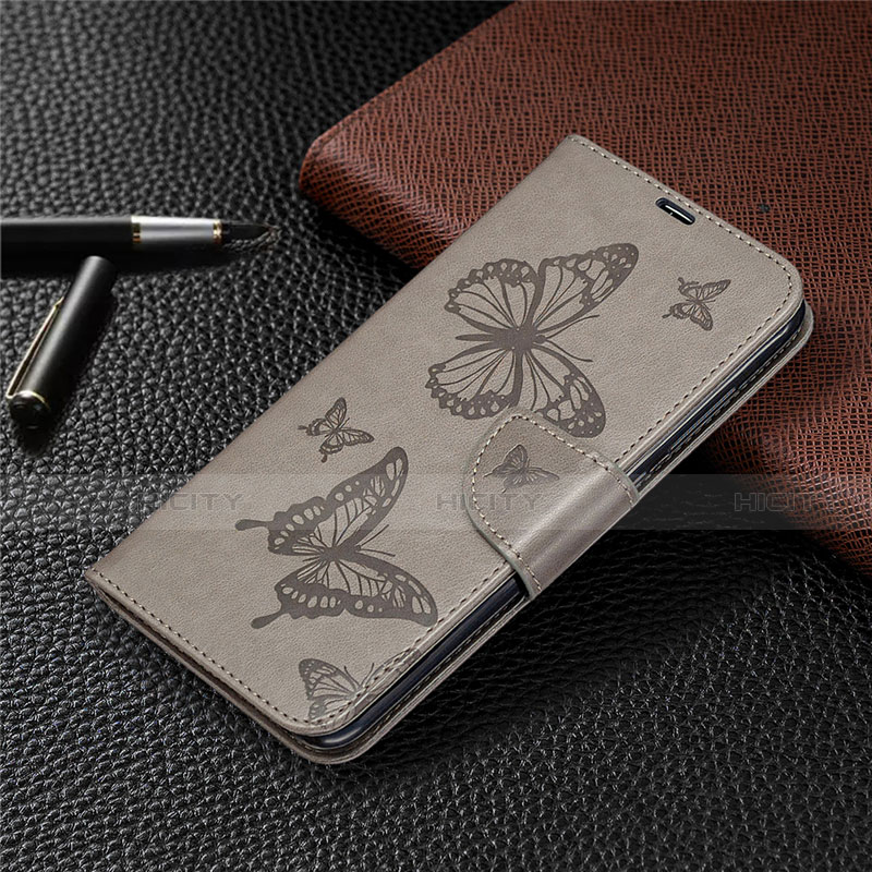 Handytasche Stand Schutzhülle Flip Leder Hülle T04 für Xiaomi Redmi Note 9 Grau