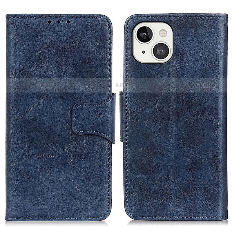 Handytasche Stand Schutzhülle Flip Leder Hülle T05 für Apple iPhone 14 Blau