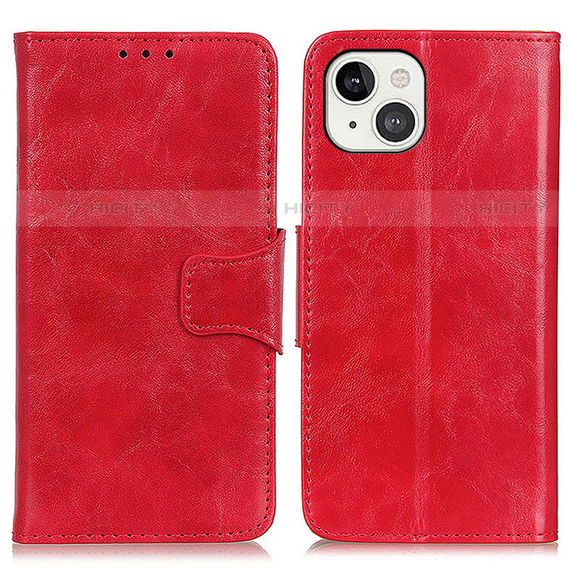 Handytasche Stand Schutzhülle Flip Leder Hülle T05 für Apple iPhone 14 Rot Plus