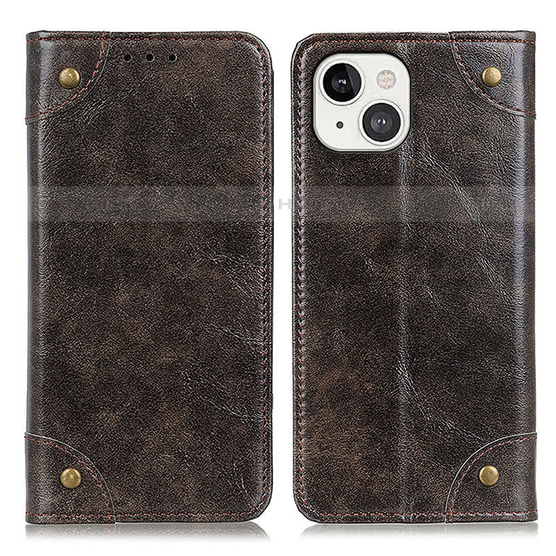 Handytasche Stand Schutzhülle Flip Leder Hülle T08 für Apple iPhone 14 Grau