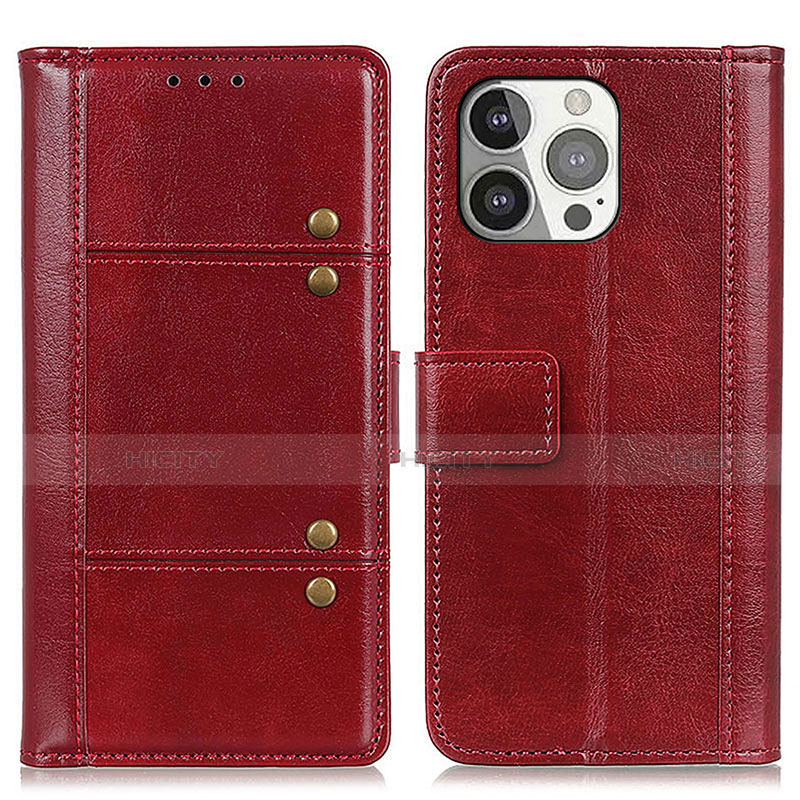 Handytasche Stand Schutzhülle Flip Leder Hülle T10 für Apple iPhone 13 Pro Rot