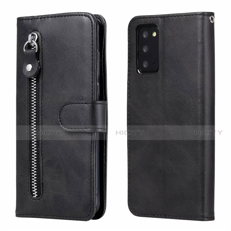 Handytasche Stand Schutzhülle Flip Leder Hülle T10 für Samsung Galaxy Note 20 5G Schwarz Plus