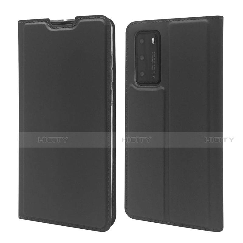 Handytasche Stand Schutzhülle Flip Leder Hülle T12 für Huawei P40 Schwarz Plus