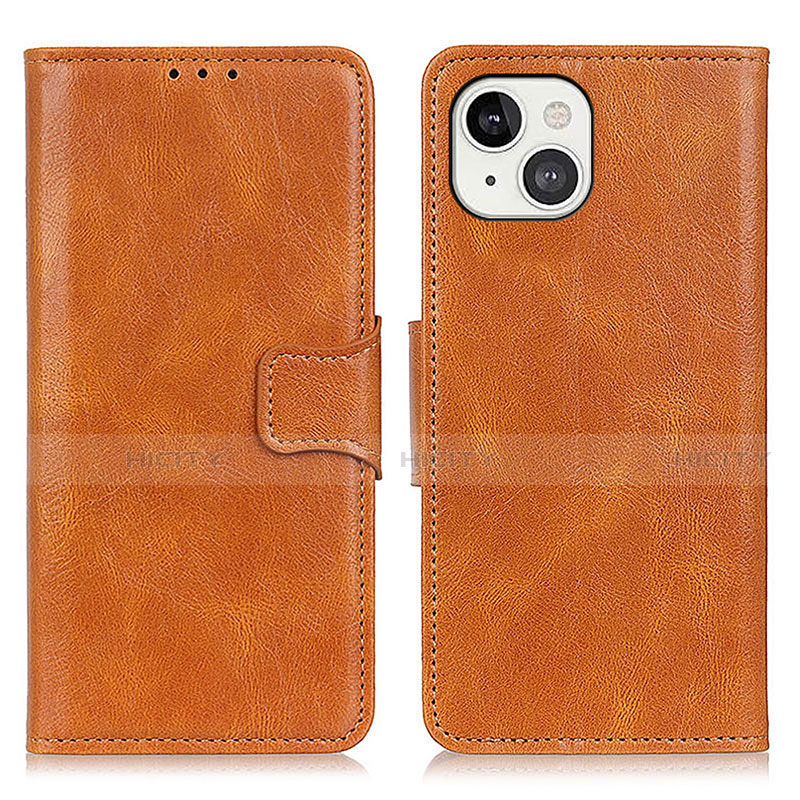 Handytasche Stand Schutzhülle Flip Leder Hülle T17 für Apple iPhone 14 Braun Plus