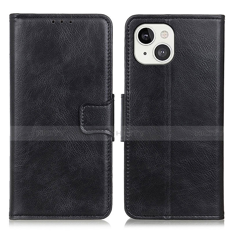 Handytasche Stand Schutzhülle Flip Leder Hülle T17 für Apple iPhone 14 Schwarz Plus