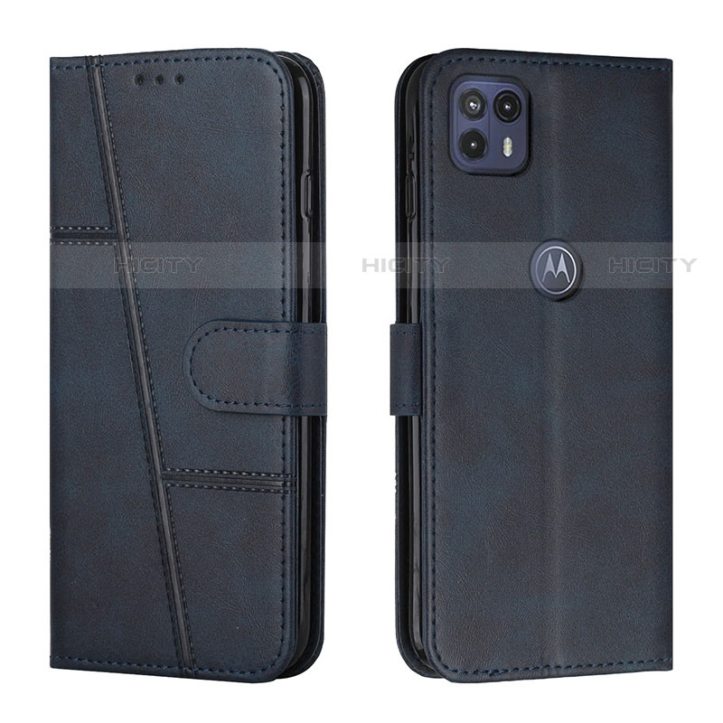 Handytasche Stand Schutzhülle Flip Leder Hülle Y01X für Motorola Moto G50 5G Blau Plus