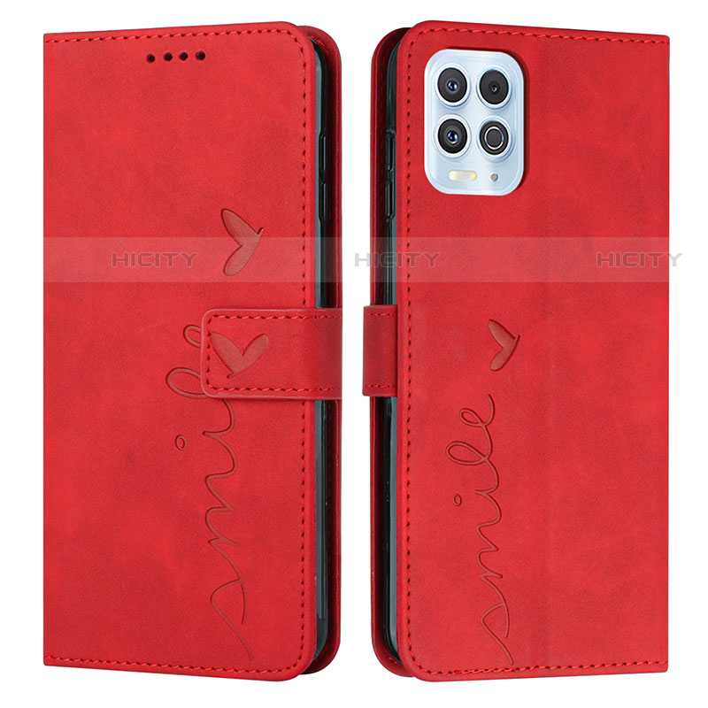 Handytasche Stand Schutzhülle Flip Leder Hülle Y03X für Motorola Moto G100 5G Rot Plus