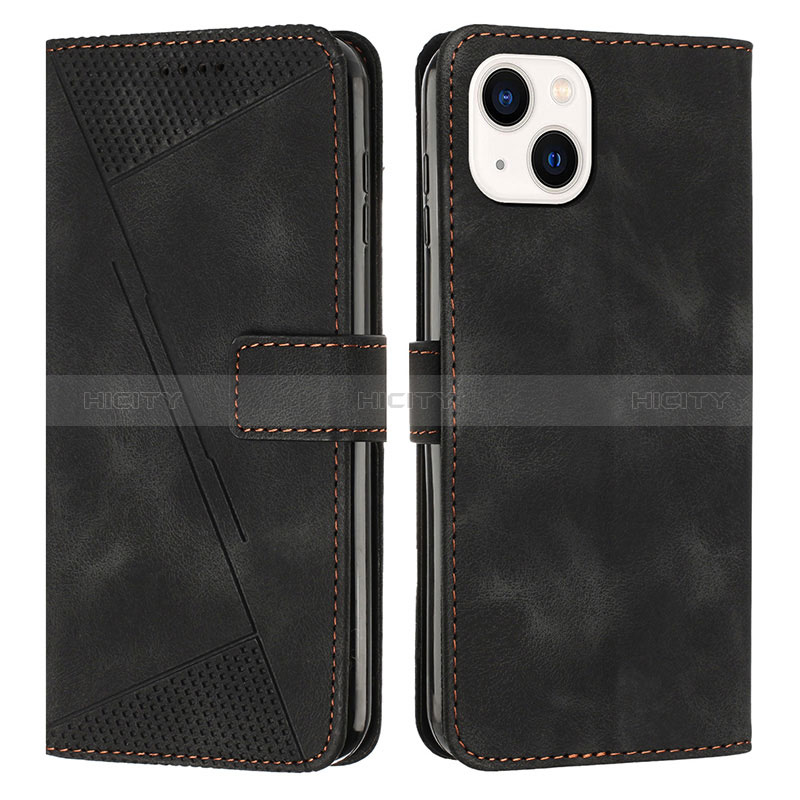 Handytasche Stand Schutzhülle Flip Leder Hülle Y04X für Apple iPhone 14 Schwarz Plus