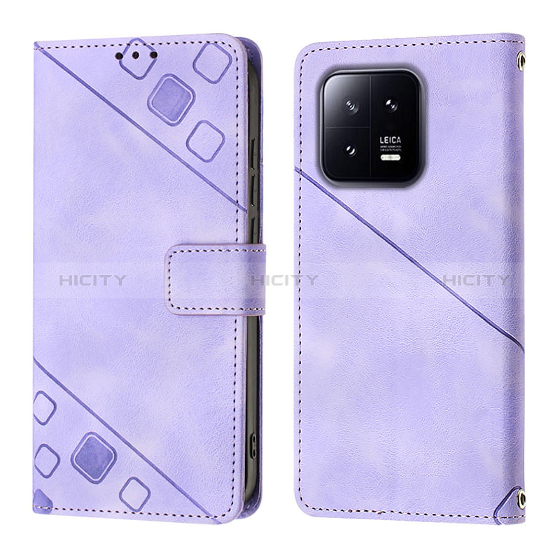 Handytasche Stand Schutzhülle Flip Leder Hülle YB1 für Xiaomi Mi 13 5G Violett