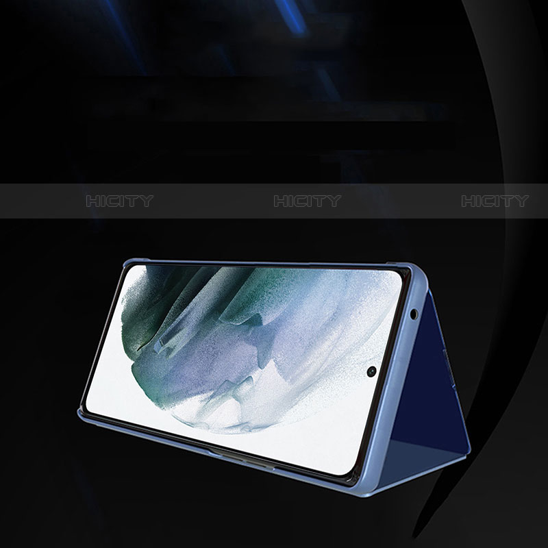 Handytasche Stand Schutzhülle Flip Leder Rahmen Spiegel Tasche für Samsung Galaxy S22 5G