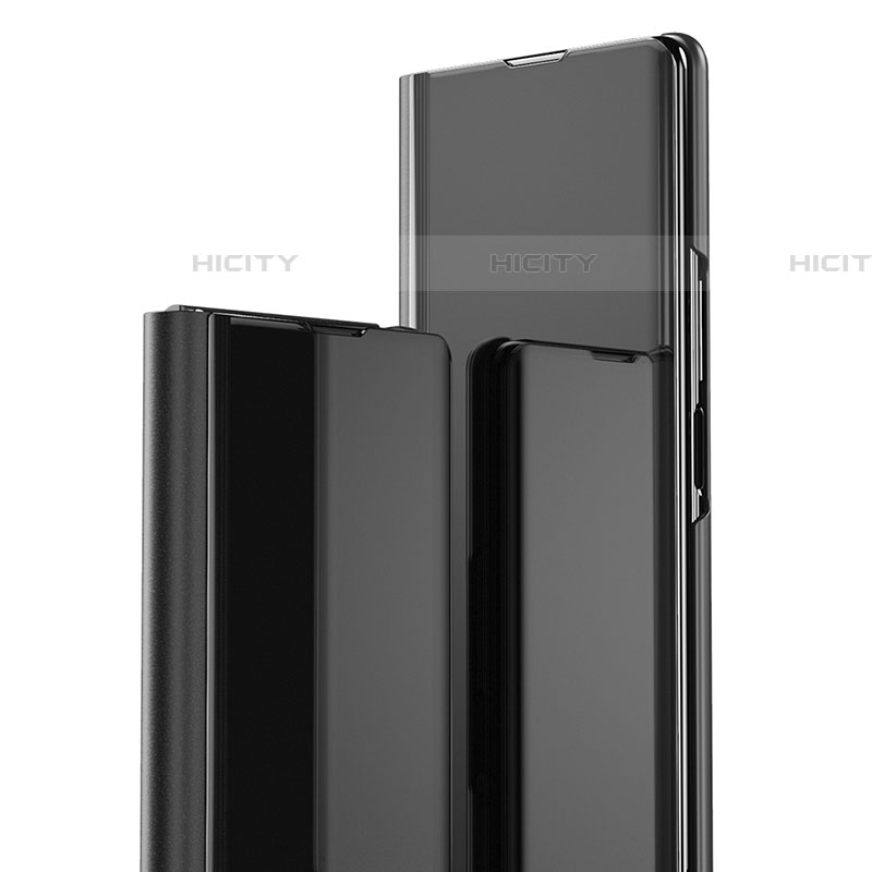Handytasche Stand Schutzhülle Flip Leder Rahmen Spiegel Tasche L02 für Samsung Galaxy Z Fold4 5G