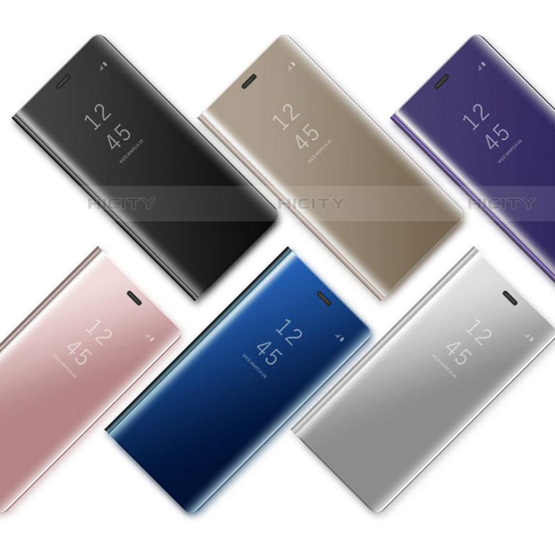 Handytasche Stand Schutzhülle Flip Leder Rahmen Spiegel Tasche L03 für Samsung Galaxy S22 5G groß