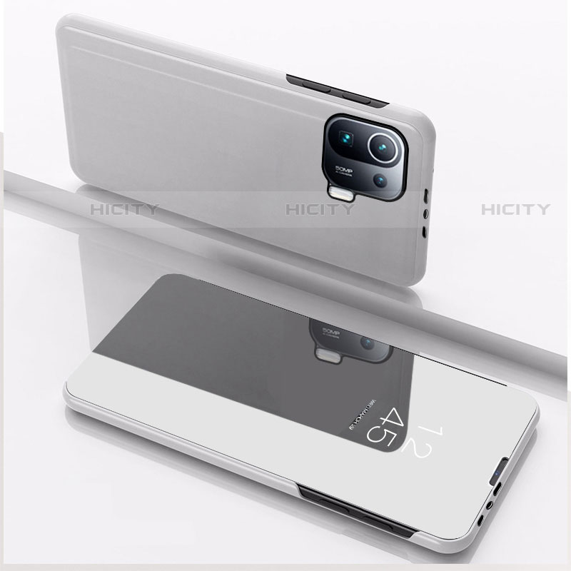 Handytasche Stand Schutzhülle Flip Leder Rahmen Spiegel Tasche L04 für Xiaomi Mi 11 Pro 5G